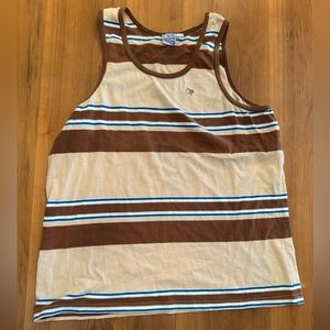 Vintage OP tank top brown blue XL